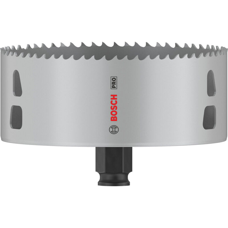 Bosch - 1x Crown Saw pro Multi Material Power Change Plus (pour bois tendre, plaques de plâtre, ø 121 mm, accessoires professionnels pour le perçage)