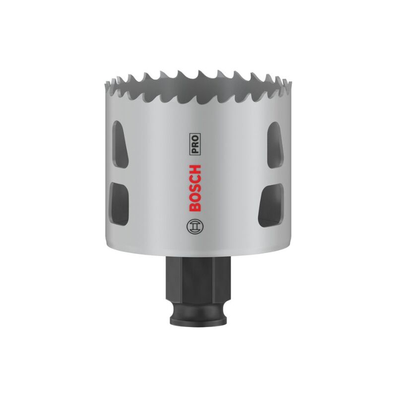 Bosch - 1x Crown Saw pro Multi Material Power Change Plus (pour bois tendre, plaques de plâtre, ø 56 mm, accessoires professionnels pour le perçage)