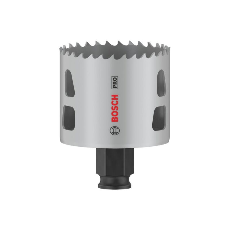 Bosch 1x Crown Saw PRO Multi Material Power Change Plus (pour bois tendre, plaques de plâtre, Ø 57 mm, accessoires professionnels pour le perçage)