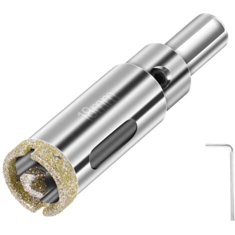 Scie Cloche Diamant 18 mm, Foret Diamant avec Foret Guidage Central, Scie Cloche Carrelage avec Revêtement de Surface en Diamant pour Coupe de Verre, Carrelage, Céramique, Marbre, Calcaire