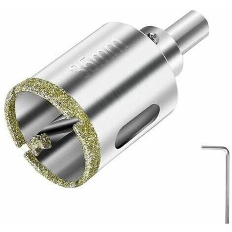 Scie Cloche Diamant 35 mm,Foret Diamant avec Foret Guidage Central, Scie Cloche Carrelage avec Revêtement de Surface en Diamant pour Coupe de Verre, Carrelage, Céramique, Marbre, Calcaire