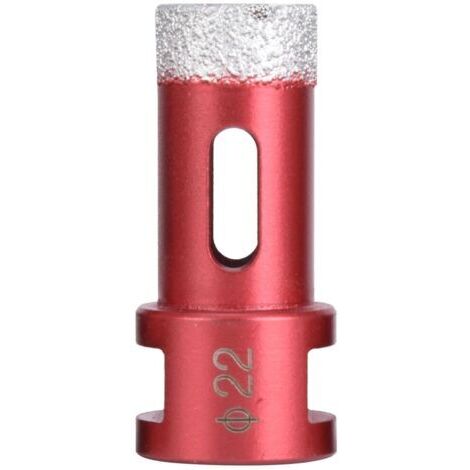 Scie cloche diamant M14 affûtée, meuleuse d'angle de coupe rapide, scie cloche pour carreaux de marbre, carreaux de céramique, ouverture de pierre 20mm 22mm 25mm (Ouvre-trou pour meuleuse d'angle 22