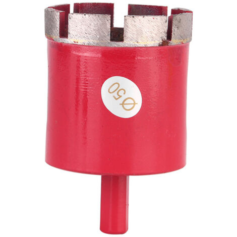 Scie-cloche diamant pour porcelaine, granit, marbre, grès cérame, carrelage, ardoise (diamètre 50 mm)