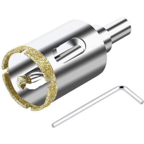 Scie Cloche Diamantée 28mm avec Foret Guidage de Centrage, Scie Cloche Carrelage avec revêtement diamant, Foret trépan Diamant pour verre, carrelage, céramique, marbre, granit