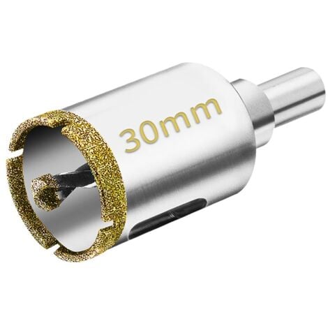 BLUEDEER 80 mm avec Foret Guidage de Centrage, Scie Cloche Carrelage avec revêtement diamant, Foret trépan Diamant pour verre, carrelage, céramique, marbre, granit