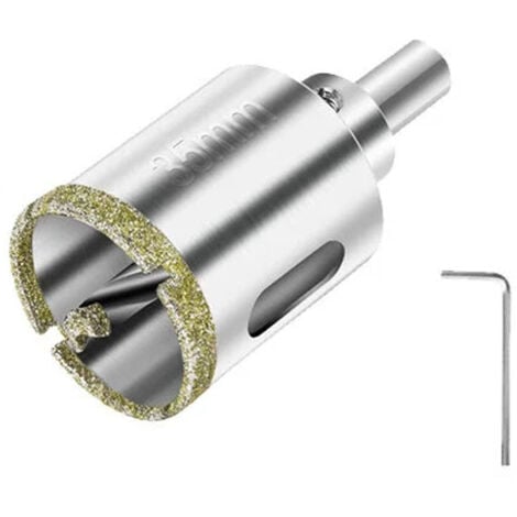 AAMUNPA SCIE-CLOCHE DIAMANTéE 35 mm, Scie Cloche Carrelage avec Revêtement de Surface en Diamant pour Coupe de Verre, Carrelage, Céramique, Marbre, Calcaire
