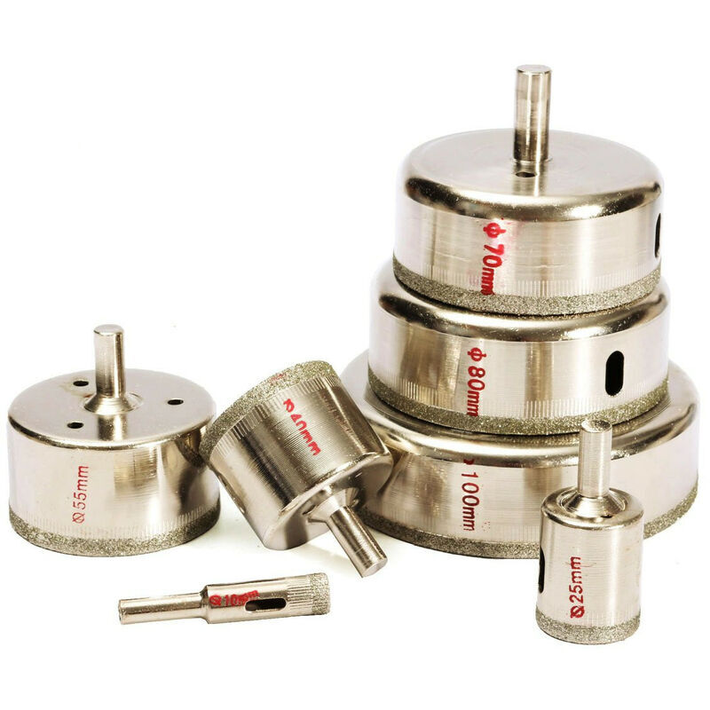 Forehill - Scie cloche diamantée 5 pièces 25 mm, 35 mm, 40 mm, 50 mm, 60 mm