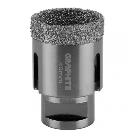 Scie cloche diamantée graphite 40 mm - Coupe précise de la pierre et du carrelage