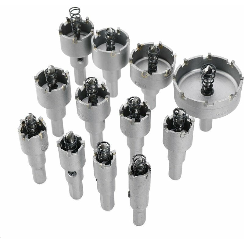 Dazzler - Scie cloche en carbure 12 pièces—15, 16, 18, 20, 21, 22, 25, 26, 28, 30, 35, 50 chacuneOutil pratique