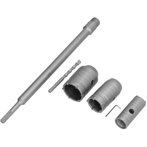 Scie Cloche En MéTal , Set De Scies-Cloches , ø30mm , 40mm , 50mm Set De Scies Cloches , TréPan BéTon 350 Mm Sds Plus Tige D'Extension ​Pointe En Carbure De TungstèNe