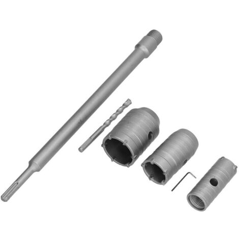 Scie Cloche En MéTal , Set De Scies-Cloches , ø30mm , 40mm , 50mm Set De Scies Cloches , TréPan BéTon 350 Mm Sds Plus Tige D'Extension ​Pointe En Carbure De TungstèNe