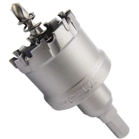 Scie-cloche industrielle bimétallique au carbure Scie-cloche en acier inoxydable de 1-9/16 po (40 mm)