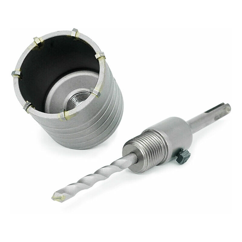 KZQ - Scie Cloche pour Béton, Marbre, Brique, Pierre, Maçonnerie - Scie Trépan Carbure avec Adaptateur et Foret de Centrage 8x110mm - Carotteuse pour