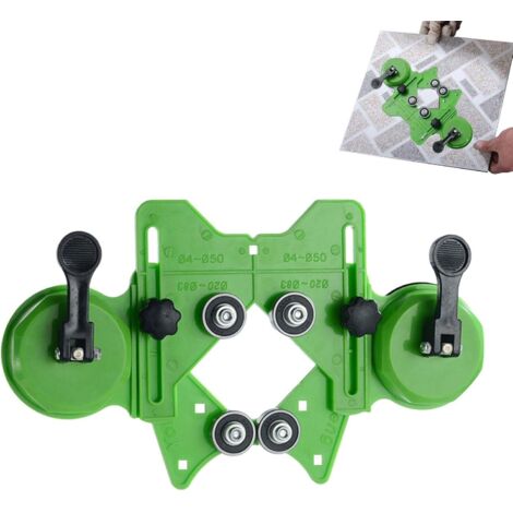 Scie Cloche pour Verre,Kit de perçage pour Fixation de positionnement - 4-83MM Carrelage Trou Perceuse Carrelage Ouverture Positionneur Double Ventouses Scie Cloche Gabarit