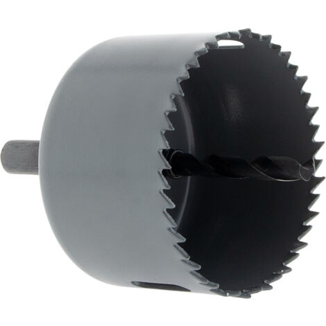 Scie cloche - Scie trépans Ø67mm P.45mm - Bois/plâtre/plastique - Forêt centreur Ø10mm - Gris - Zenitech