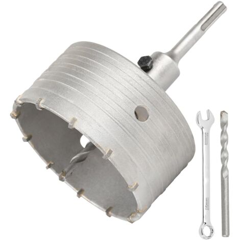 Scie Cloche Trépan Beton Ø 115mm Avec Adaptateur SDS Plus 110 mm,Carotteuse Beton,Scie Trépan Pour Percer Des Trous Dans Les Murs En Blocs