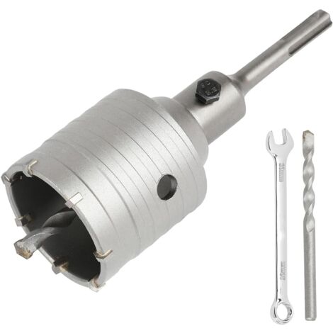 Scie Cloche Trépan Beton Ø 60mm Avec Adaptateur SDS Plus 110 mm,Carotteuse Beton,Scie Trépan Pour Percer Des Trous Dans Les Murs En Blocs
