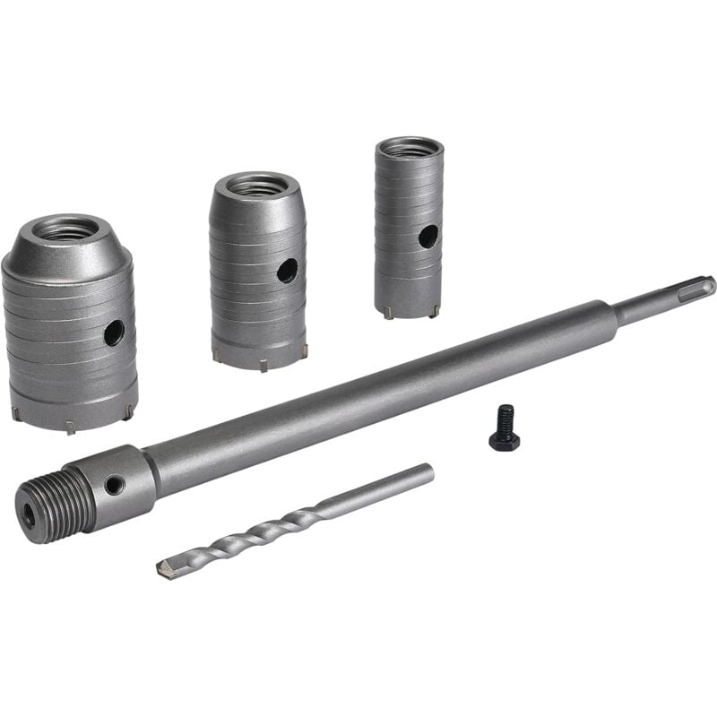 Aougo - Scie à Cloche Trépan, Ø30mm, 40mm, 50mm Set de Scies Cloches , Trépan Béton 350 mm sds Plus Tige d'Extension Pointe en Carbure de
