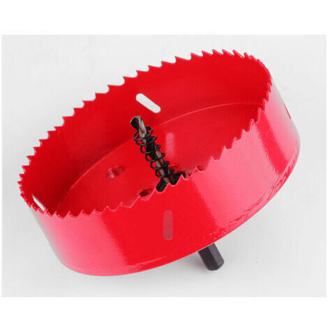 Scie cloche universelle 100mm, fraise cloche HSS bi-métal, accessoire professionnel pour l'aluminium, le bois, la fonte, le laiton, le plâtre, etc.