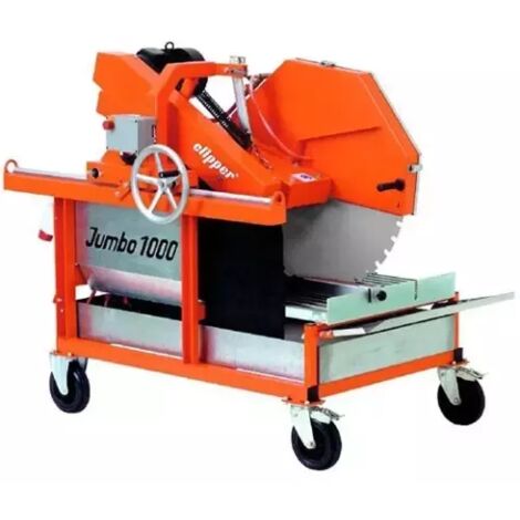 Scie de chantier 900mm 7,5kW 400V – Coupe précise pour béton armé – Châssis mobile avec roues – Profondeur de coupe 370mm – Saint Gobain
