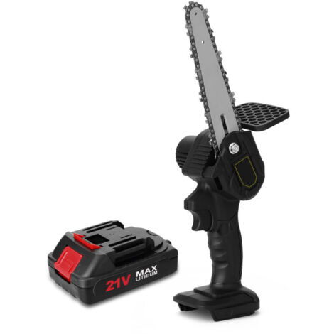 Scie d'élagage électrique miniature portable 6 pouces 21V, petite scie à bois rechargeable, adaptée au jardin, au verger et à l'élagage des branches