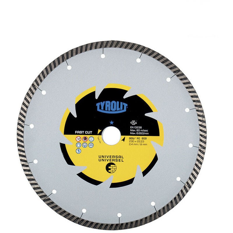 Scie Diamant C3r Ø230x2,4x22,23 Dcub2-Fc. Tyrolit