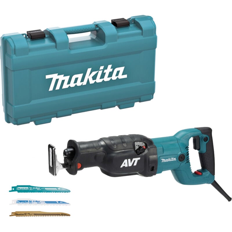 Scie sabre 1510W système avt Makita avec 3 lames - coffret - JR3070CTH