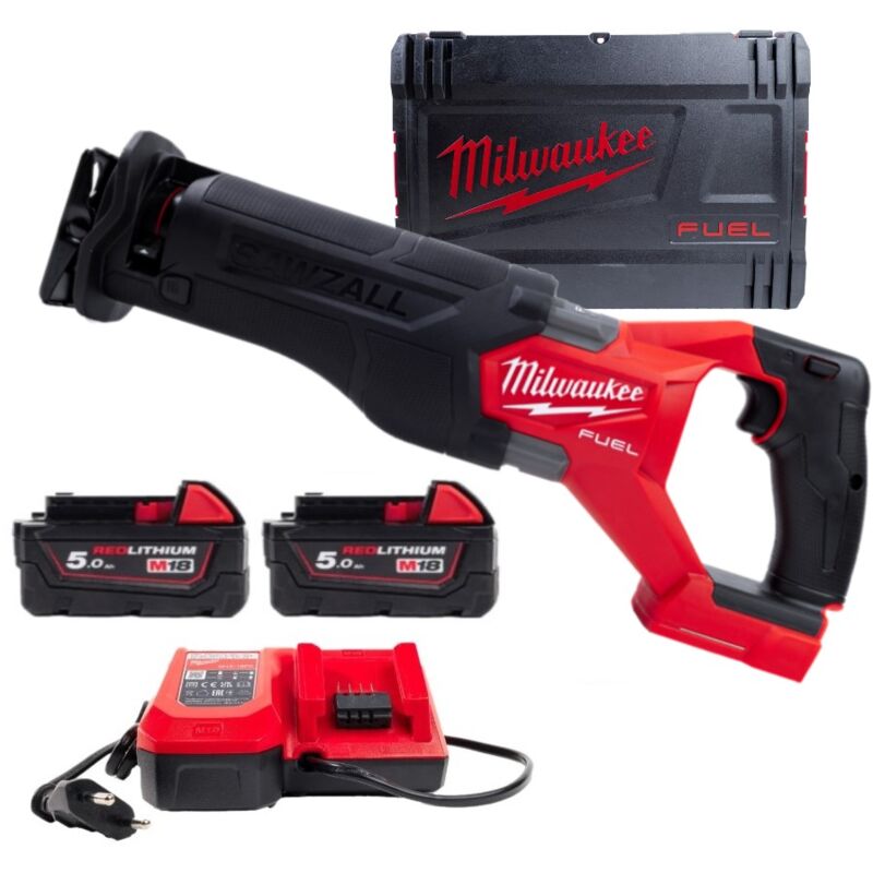 M18FSZ-502X Scie sabre - 18V - 2 x 5.0 Ah Batteries + chargeur + HDbox - 4933478291 - Milwaukee