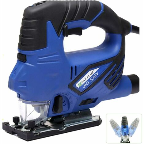 Scie électrique 850w scie électrique balançoire en bois outil de coupe métal - plastique fil, scie électrique avec laser, 6 vitesses variables (Note: lame non comprise)