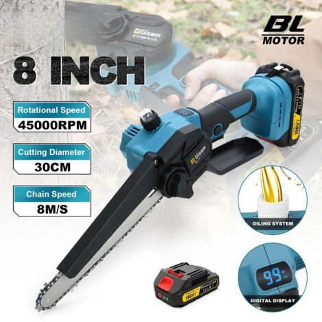Scie électrique sans balais de 8 pouces, tronçonneuse Rechargeable pour le travail du bois, outil de scie électrique pour makita, broches de batterie 18v, Avec 1 batterie