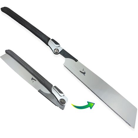 Scie japonaise pliante 5525 – Lame 265mm en acier au carbone – Dentition spéciale 15 TPI pour coupes nettes dans le bois dur – Famex