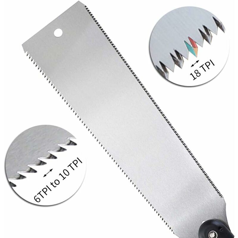 TONCHEAN Scie à bois,Scie Japonaise, Scie à Main Rapide Triple Universelle Lame de Scie Haute Précision pour les Travaux de Menuiserie de Jardin