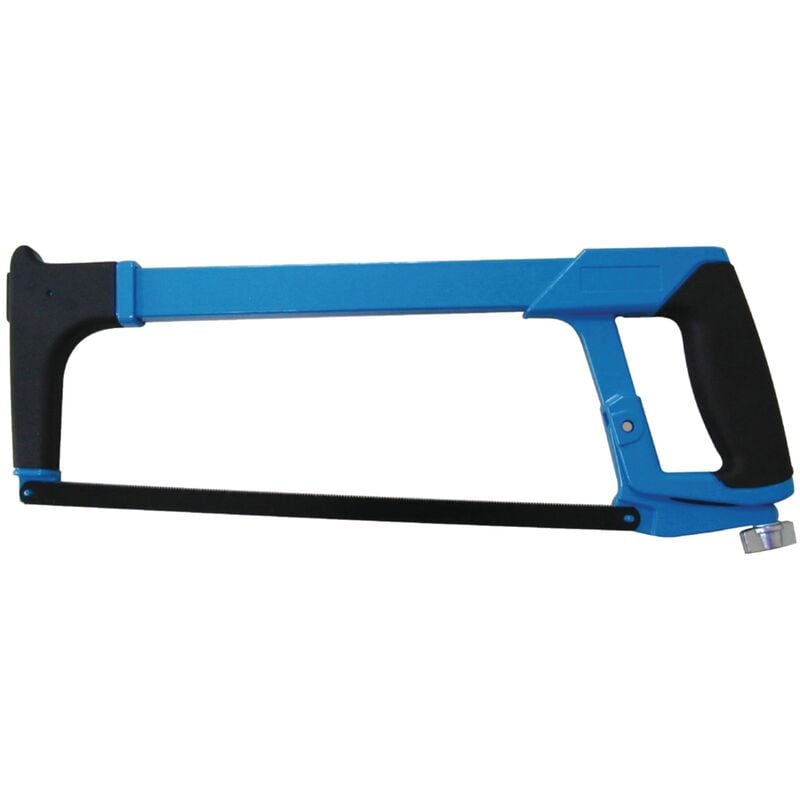 Scie à métaux - poignée revolver - lame orientable - bleu et noir Novipro fosa001