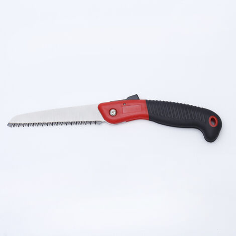 Scie pliante à encoche, équipée de lames à trois dents - Mini scie à main à trois dents, adaptée pour le bois, le métal, le PVC et le jardinage - Pour couper, sculpter et travailler les os
