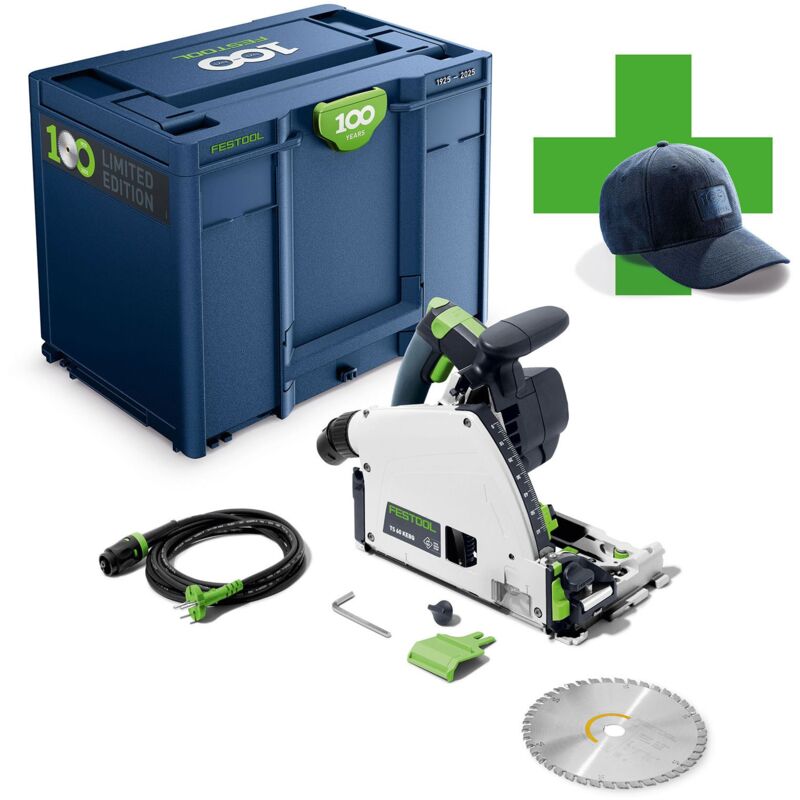 Scie plongeante Festool ts 60 KEBQ-Plus 100Y Limited Edition dans Systainer 100 ans