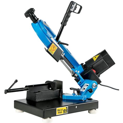 Scie ruban métaux scie à ruban 1000W adaptée pour les chantiers pour couper du bois/du verre/du métal