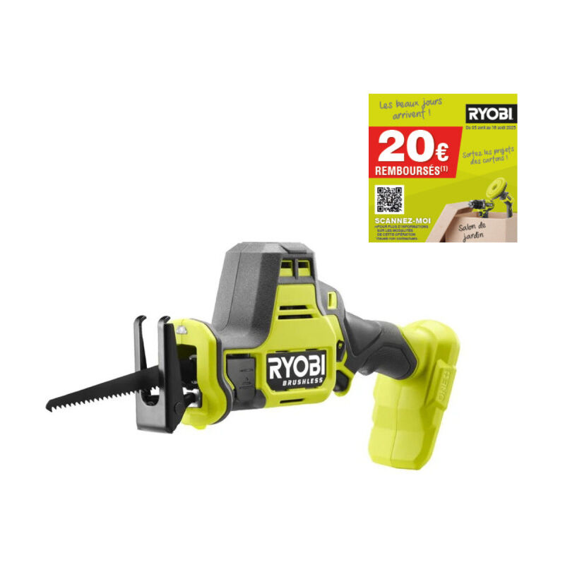 Ryobi - Scie sabre 1 main Brushless 18V Sans batterie ni chargeur - RRS18CBL-0