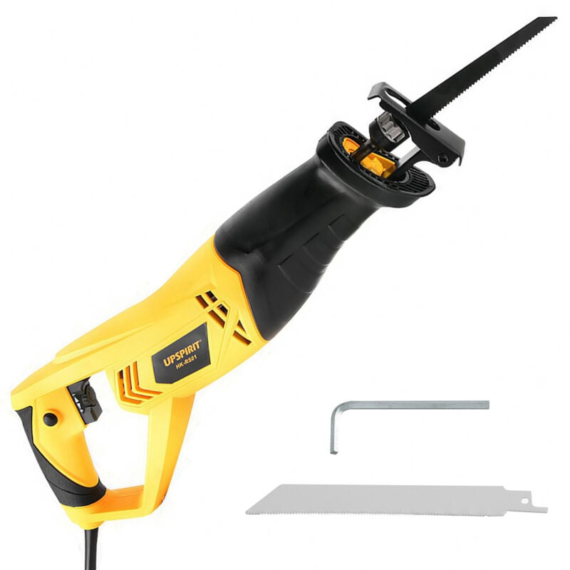 Scie sabre Electrique Ultrixe 900W/ 220V, Scie Sabre Filaire Avec 2 Lames Fournies, 2800 tr/min, Course de la lame 20 mm, 6 vitesses réglables,