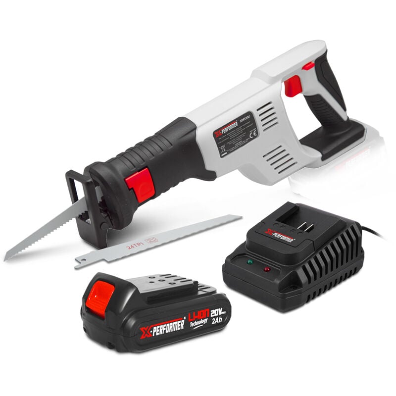 X-performer - Scie sabre sans fil 20V avec batterie 2Ah