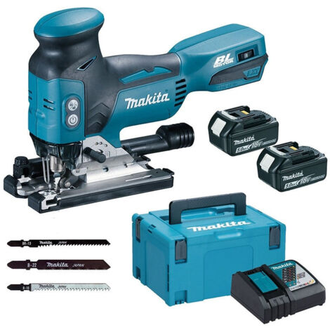 Scie sauteuse 18 V Li-Ion 5 Ah MAKITA - 2 batteries, chargeur, coffret - DJV181RTJ