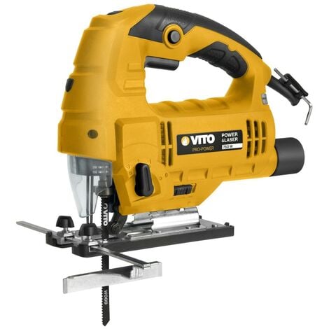 Scie sauteuse 750W Laser + Eclairage LED Guidage optimal Coupe a 45° 6 vitesses VITO