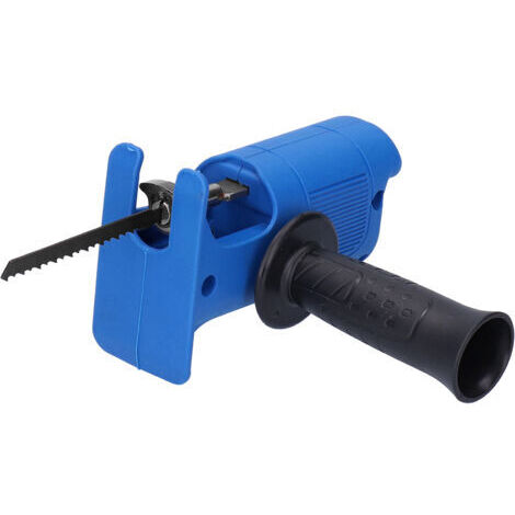 Scie Sauteuse Électrique Portable pour Bois avec Adaptateur de Perceuse Facile à Utiliser pour le Bricolage et les Projets de Rénovation - Bleu-