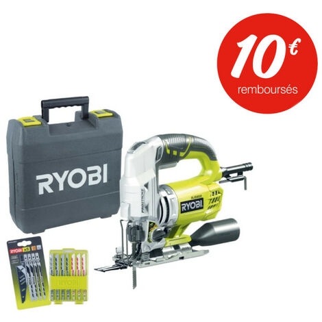 Scie sauteuse filaire et accessoires RYOBI - 600 W - sans batterie ni chargeur - RJS850KA15