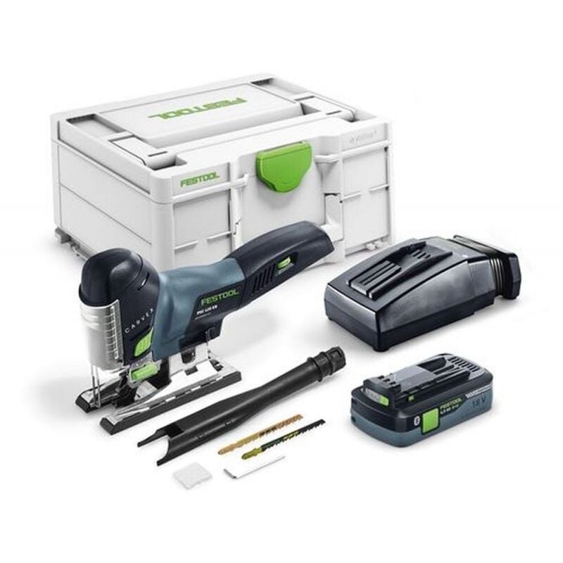 Scie sauteuse sans fil carvex psc 420 hpc 4,0 EBI-Plus Festool avec batterie 18V 4.0 Ah - chargeur - systainer - 576525
