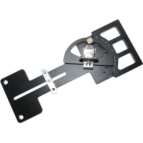 Scie sur rail à angle réglable avec butée d'angle positive rapide de -60° à 60°, rail carré à angle droit de 90°, compatible avec Festool et Makita.