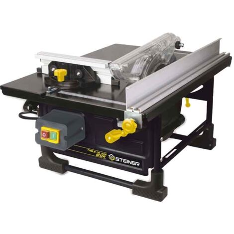 Scie sur table 800W Ø200mm – Lame inclinable 45° – Capacité de coupe 43mm – Guide parallèle et d’angle inclus – Korman