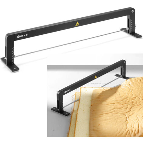 Scie, trancheuse, couteau à pâtisserie, réglable pour couper les génoises - Hendi 400098