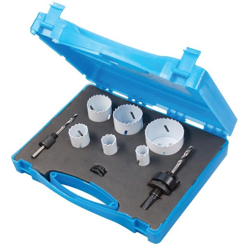 Scies-cloches de plombier bimétalliques, 9 pcs ø 19 - 57 mm
