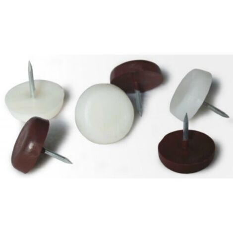 SCIVOLI in PVC con CHIODO  15 mm BIANCO MAURER Conf. 25 da 8 pz