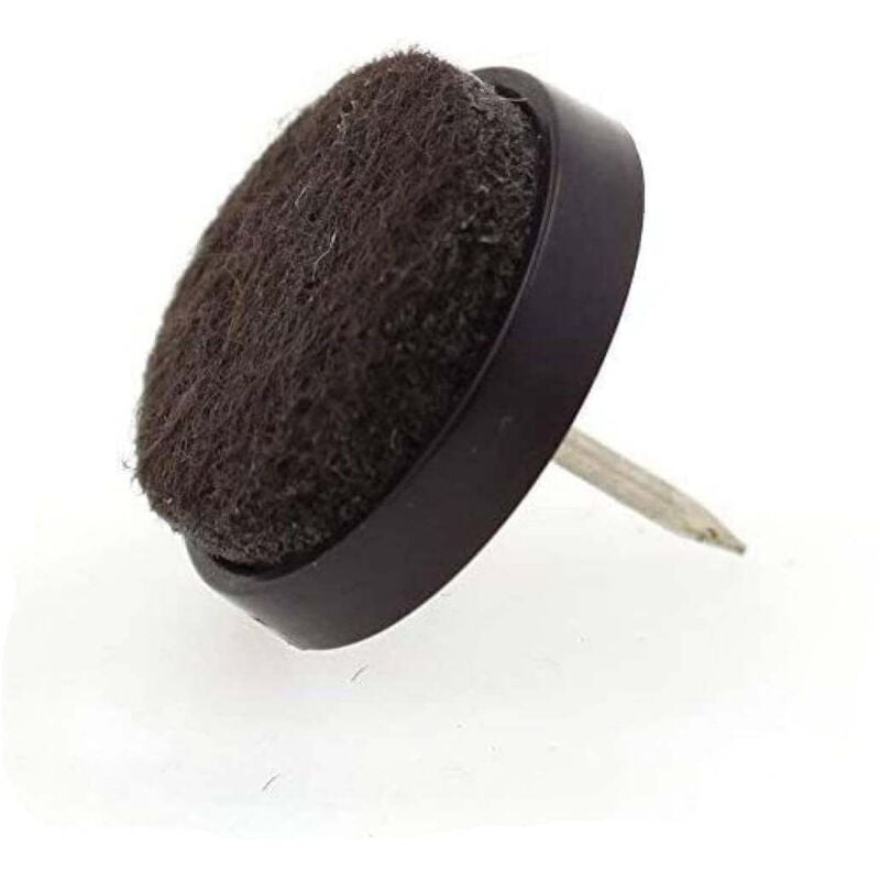 Scivoli per mobili con feltrino con chiodo a falsa vite in bustina da 8 pezzi